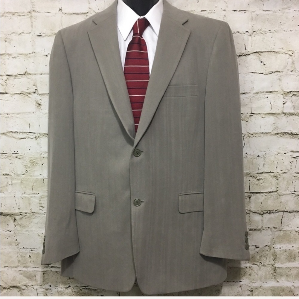 Lyle & Scott Scotland 100% Silk Taupe Blazer